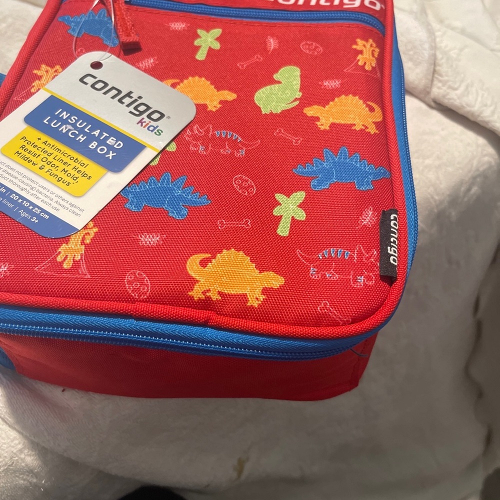 Contigo Kids Red Dinosaur Insulated Lunch Bag